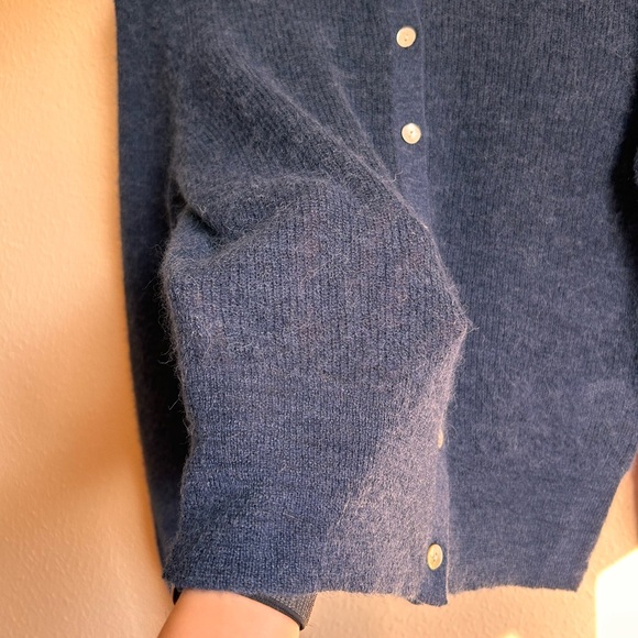 MADEWELL Ribbed Alpaca Blend Crewneck Cardigan - Picture 6 of 7